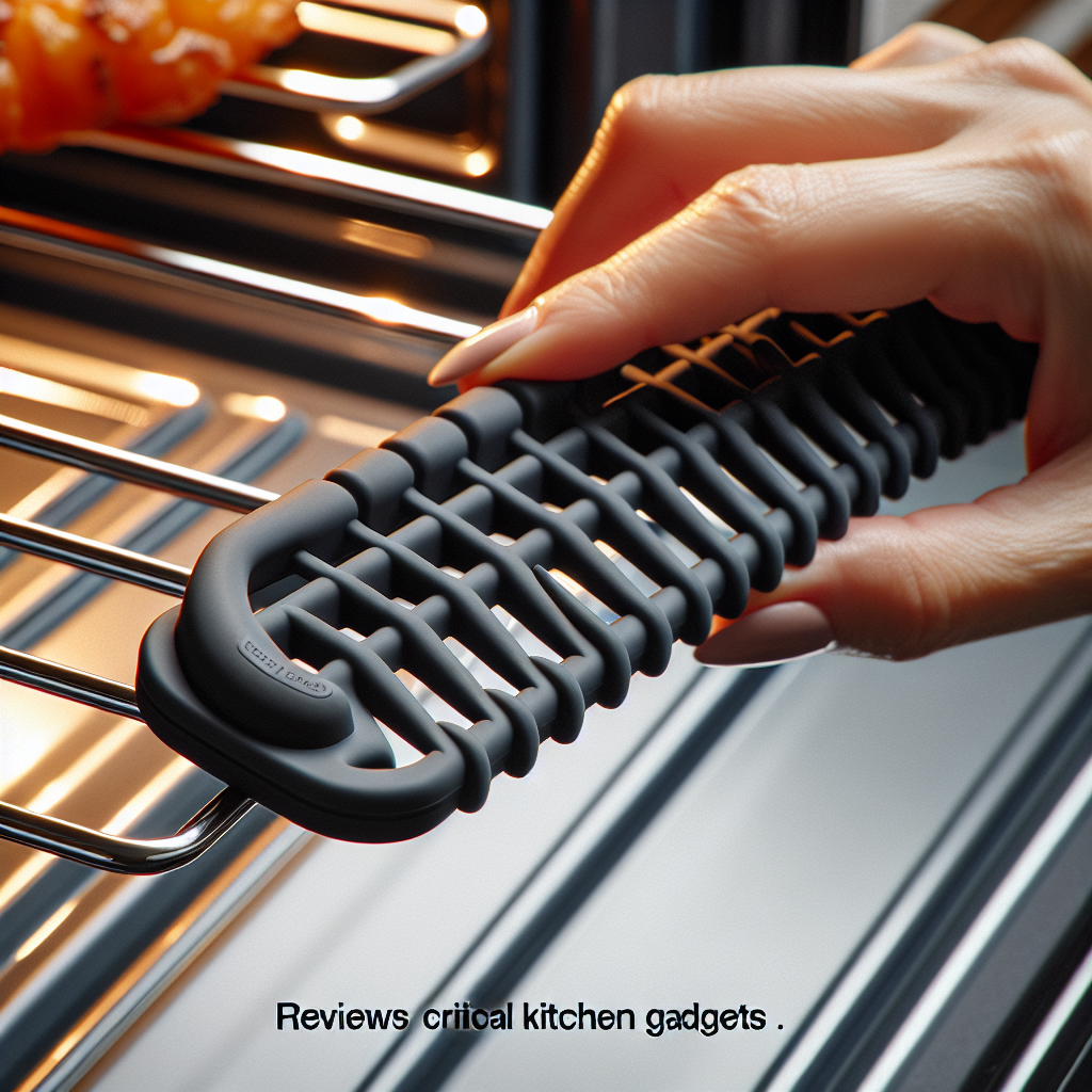 Silicone Oven Rack Push Pull Tool with Longer Handle Ideal for Kitchen Oven, Toaster Oven, Air Fryer, Convection Oven and Small Kitchen Appliances