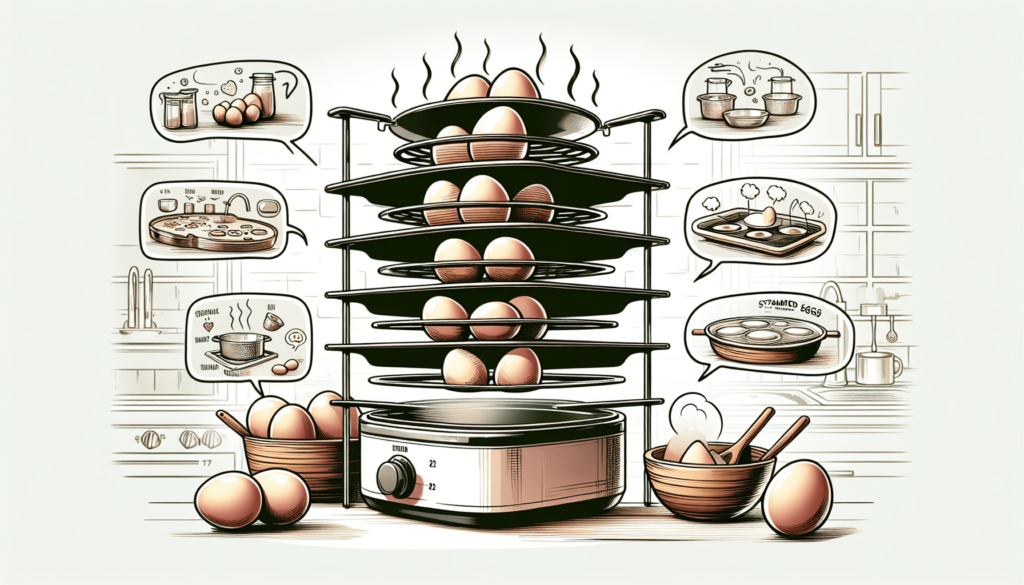 Stackable Egg Steamer Rack, BiaoGan Egg Cooking Rack with Heat Resistant Silicone Handles Compatible with Instant Pot Accessories 6,8 Quart, 14 Eggs Multipurpose Steamer Rack Trivet