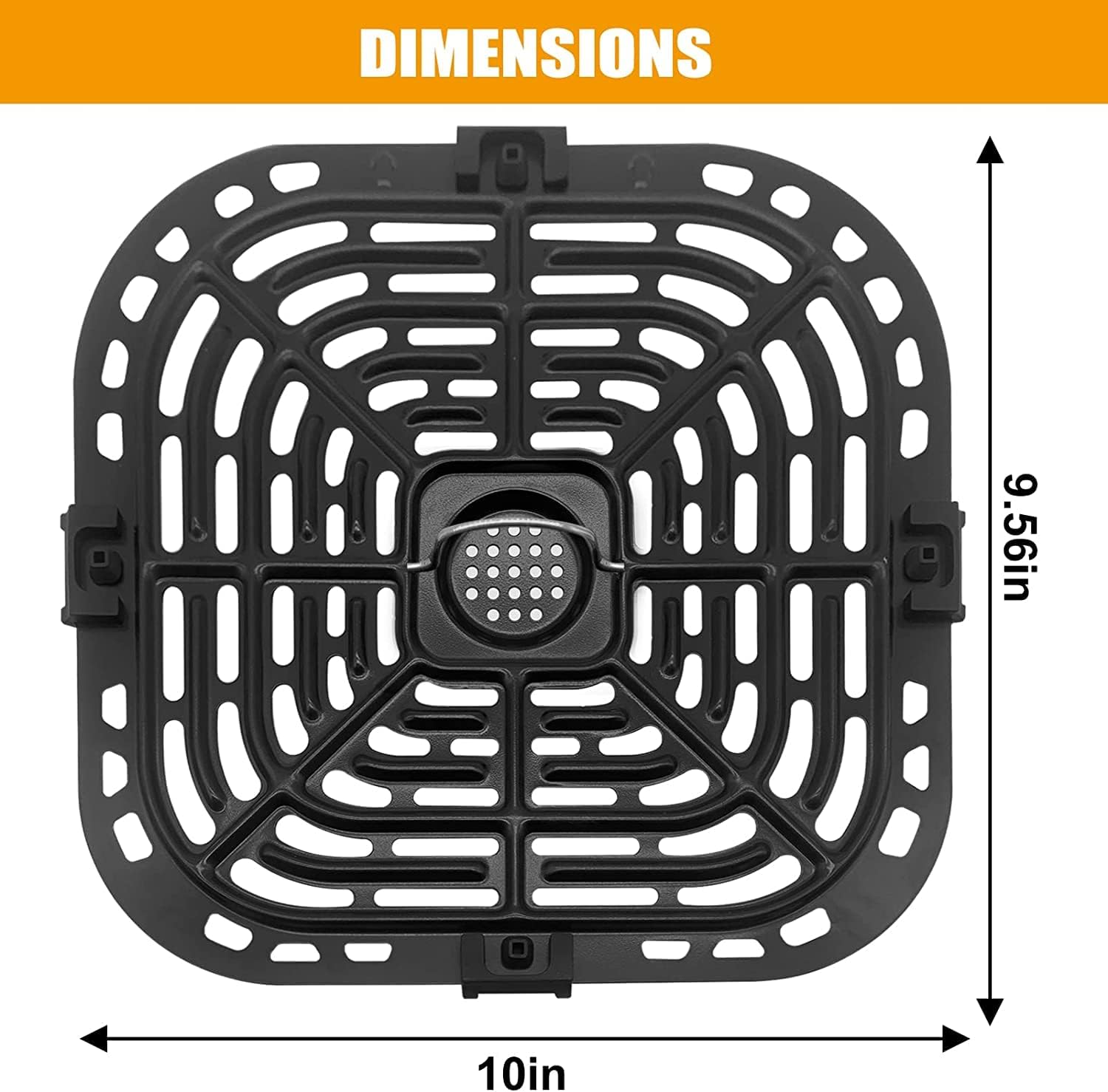 Air Fryer Replacement Tray for Instant Pot Vortex 6 in 1 6 QT Gourmia GAF685 GAF735 6 QT Air Fryer, Original Air Fryer Accessories Grill Pan Plate Crisper Plate Rack Parts,Dishwasher Safe