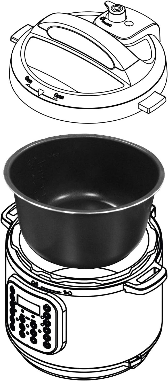 Instant Pot Ceramic Inner Slow Cooking Pot 6-Qt, Non-Stick Coated Interior, Rice Cooker