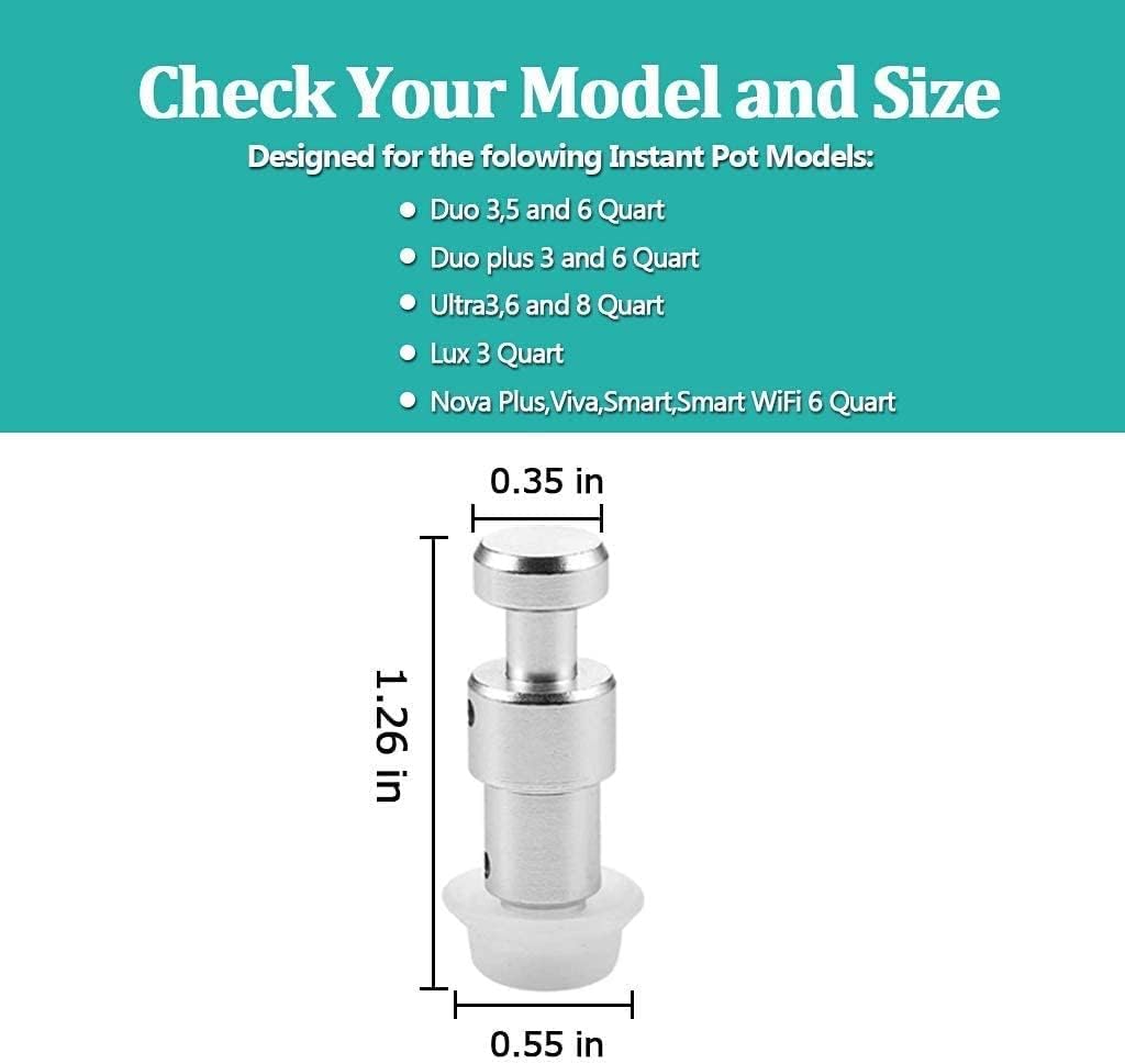 Steam Release Handle,Original Float Valve Replacement Parts with 3 Silicone Caps for Instant Pot Duo 3, 5, 6 and 8 Quart,Duo Plus 3, 6 QT by ZYLONE