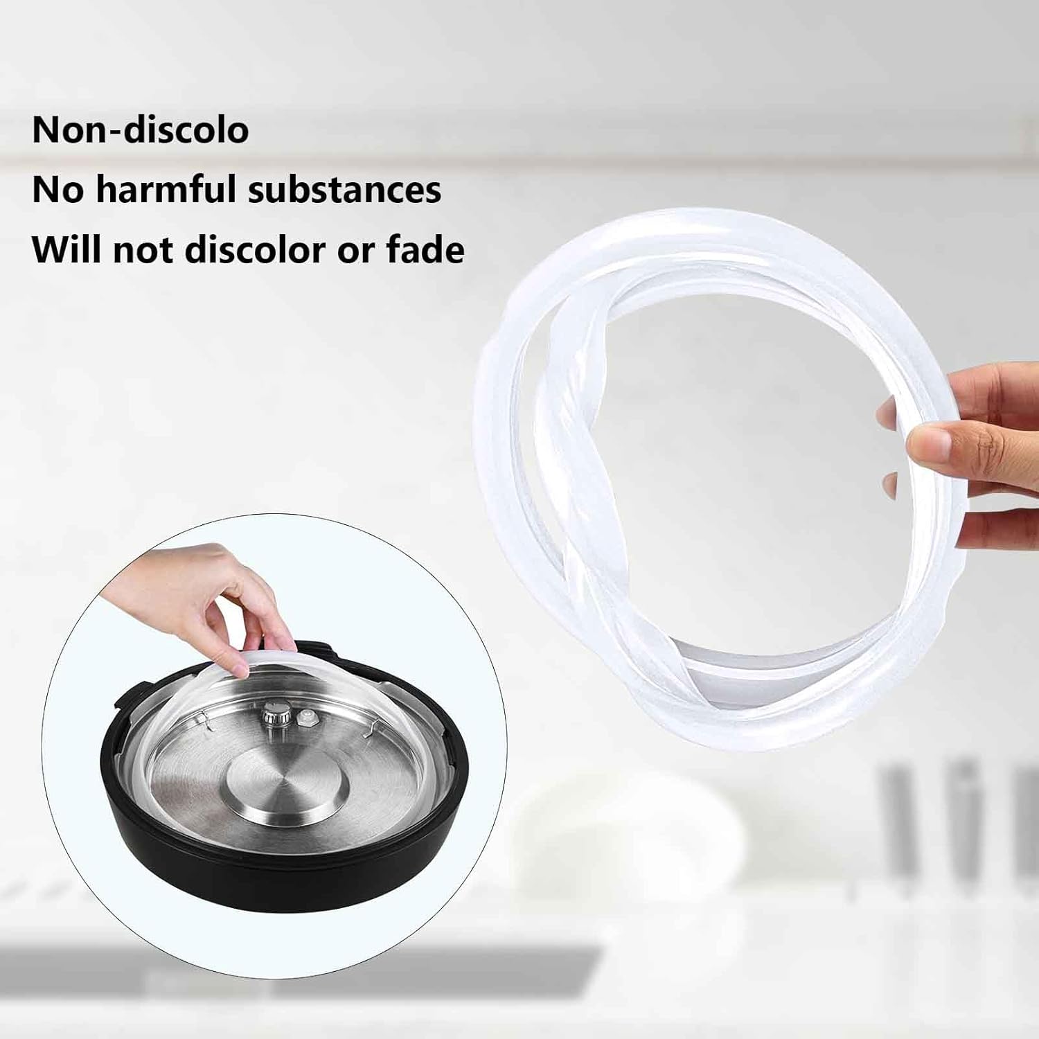 Silicone Sealing Ring for Instant Pot 6 Quart，Instant Pot Replacement Silicone Gasket Seal Rings for 6 Quart Pressure Cooker Crock-Pot 6 Qt，Instant Pot Accessories，BPA-Free Food