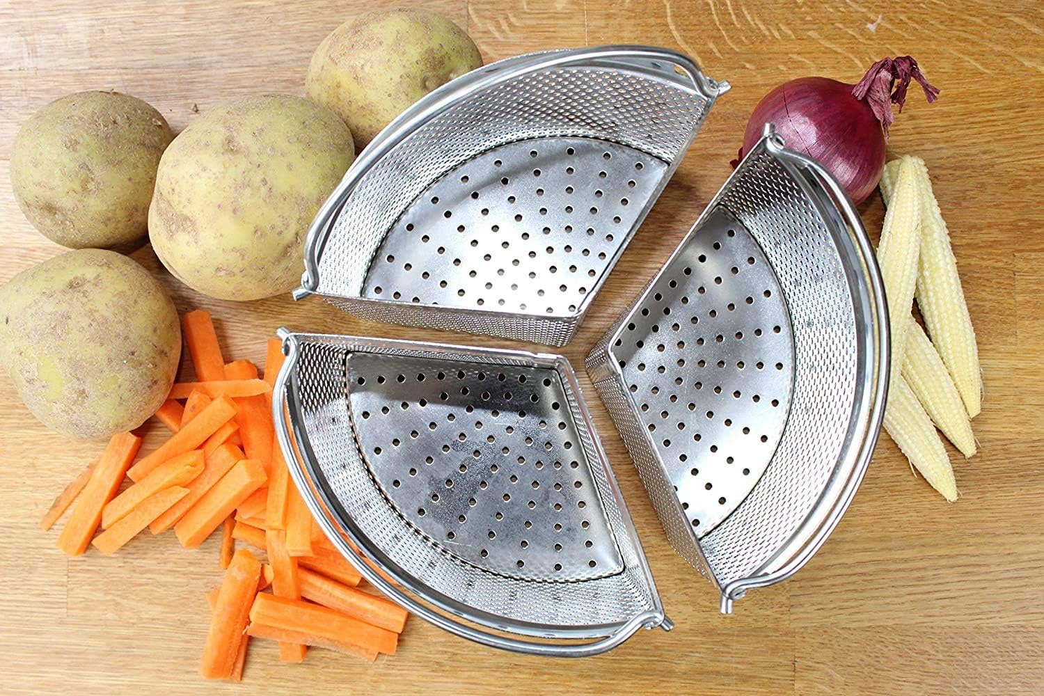 Instant Pot Steamer Baskets - Steamer Basket for Instant Pot Accessories, Pot Strainer Steamer for cooking, Steam Basket Stainless Steel Steamer Insert for Vegetables - 6qt size