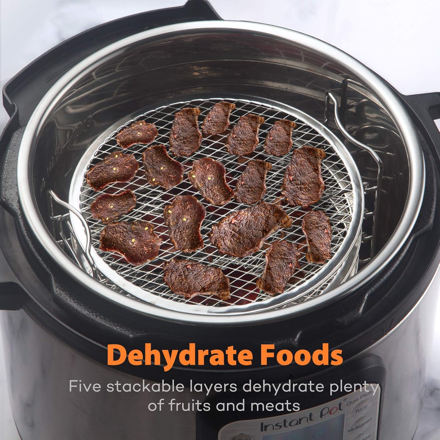 SICHEER Dehydrator Rack Stainless Steel Stand Accessories Compatible with Instant Pot Air Fryer Crisp Lid 6 Quart